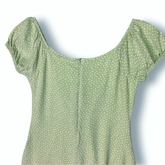 L.A. Hearts Mini Dress Sz M Puff Sleeves Sweatheart Y2K Coquette Cottagecore - Picture 8 of 12